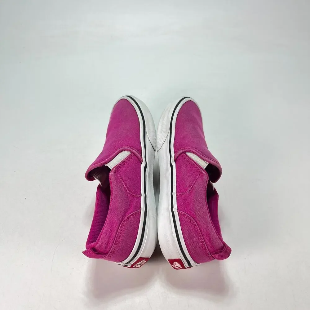 Vans Asher Pink Casual Sneakers Skater Shoes Comfort Slip-On 721356 Kids Size 2